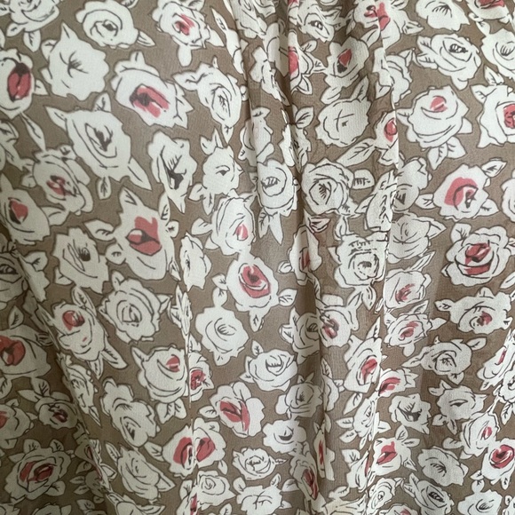 XXl Woven Loose Floral Blouse Top Cocoa Cream Pink size S - Picture 5 of 9